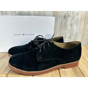 Tommy Hilfiger‎ HoneyBee Black Suede Leather Dress Shoes Oxfords Classic sz 7.5
